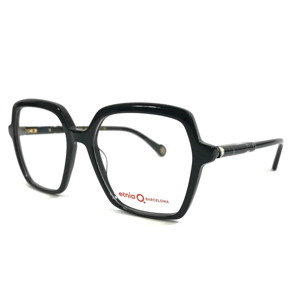 Etnia Barcelona Eyeglasses Frames KORE BK Black Geometric Full Rim 54-17-138